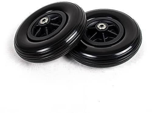 Huifa Rollstuhl-Lenkräder, 8 Zoll, 200 x 50 mm, PU-Vollreifen, robust, verschleißfest, für den Ersatz von Elektrorollstuhl-Rollstuhlrädern, 2 Stück