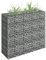 Hommdiy Gabionenwand mit Abdeckung Gabione Steingabionen Steinkorb Gabionen Wand Drahtkorb Draht Mauer Verzinkter Stahl Gabione Pflanzkasten Steinkorb Wand Blumenkasten Hochbeet 90 x 30 x 90 cm