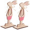 VINTORKY 2St Osterdekorationen Tischdekoration Eastern -Willkommensschild Ostern Holztischschild esstisch Ornament Hasenschild aus Holz Osterdeko aus Holz Schreibtisch Statue Spielzeug