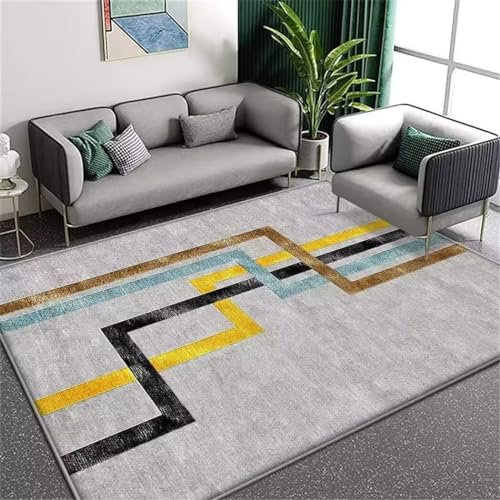 RUGMRZ Waschbarer Teppich Kinderzimmer Balkonteppich Im Freien Rechteckiger Teppich, Pflegeleichter Wohnzimmerteppich, Schmutzabweisend Balkon Teppich 80X160Cm 2Ft 7.5''X5Ft 3''