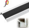HJXGQJM Marches D'escaliers Alu Profilé De Protection d'angle, Baguette De Finition, Sécurité Protecteur De Bord D'escalier Bordure D'escalier, Imperméable Antidérapant(Color:Black,Size:W 4.5cm)