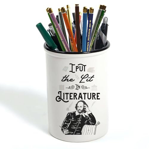 I Put The Lit in Literature, Book Lovers Gift, Teacher gift, Pencil Pot, Brushes Holder, Stuff Storage Pot.