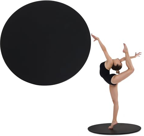 Morohope 78,7 cm tragbare Tanzfläche, Ballett-Trainingsausrüstung, Tap Dance Floor, Drehbretter für Tänzer & Eiskunstlauf-Übungsmatte, Tap Board für Tap Dancing, Übungs-Pirouette, Schwarz