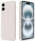 GiiYoon Case Compatible with iPhone 16, Silky-Soft Touch Full-Body Protective Phone Silicone Case, Shockproof Cover with Microfiber Lining, off white