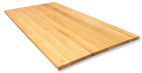 LUMBERLAND Tischplatte Schreibtischplatte Eiche Massivholz gerade Kanten (120 x 60 cm)