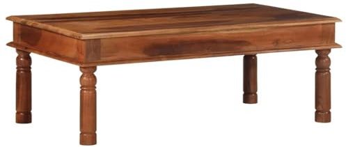 vidaXL Couchtisch 110x60x40 cm Massivholz Akazie, Beistelltisch, Wohnzimmertisch, Ablagetisch, Sofatisch, Kaffeetisch, Akzenttisch, Teetisch