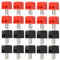 ECSiNG 20 Lot Fiches de Haut-Parleur à 2 Broches Adaptateur de Prise DIN Connecteur de Câble de Haut-Parleur pour équipement Audio Vidéo avec Vis Rouge Et Noir