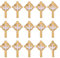 CHGCRAFT 15 Stück Kreuz mit Friedenstaube Emaille Anstecknadeln Kreuz Reversnadel Kreuz Beerdigungsnadeln Taube Kreuz Bänder Emaille Anstecknadeln Legierung Broschen für Kleidung, Golden, 0,9x0,6 Zoll