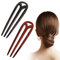 HJZHII Lot de 2 épingles à cheveux françaises en bois de 12,5 cm, 3 broches en bois de santal, grandes pinces à cheveux rétro, pinces à chignon, épingles à cheveux en forme de U pour femmes et filles,