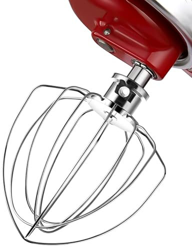 HOMGEN Schneebesen-Aufsatz für KitchenAid 4.5qt 5qt Mixer Standmixer mit neigbarem Kopf Mehlkuchen-Mayonnaise