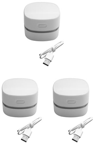 XUJIAN 3X Aspirapolvere Desktop, Ricaricabile, Spazzatrice da Tavolo Fili per Mollica, Risparmio Energetico, Fino Un 90 Minuti, Ufficio Scuola Un Casa