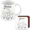 MUGGZ - Mummy We Love You So MUSH - Mug & Coaster - Cute Mushroom Mummy Mug - Gift for Mum - Mum 3 Children