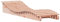 Gecheer Lettino da Sole, Sdraio in Legno Massello di Douglas Naturale, 205x60x31,5 cm, Design a Doghe, Comodo e Robusto per Giardino e Piscina