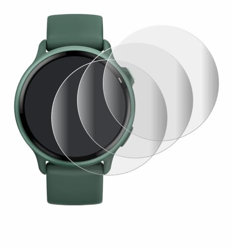 Savvies 4 Stück Full-Screen Schutzfolie für Garmin vivoactive 6 Full-Cover Displayschutz-Folie mit Installationshilfe [3D Curved, Transparent]