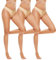 Mayoii Lot de 3 collants sans orteils ultra transparents pour l'été - Taille haute - Collants sans pieds respirants et légers pour femme, T-Nude, Taille unique