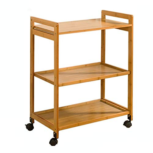 WQZzjm Beistelltisch, Bambus-Flaschenzug, rund, Sofa-Ecktisch, Kleiner Couchtisch, Teeregal, Wohnzimmer-Seitenschrank, Schließfach, 23 × 13 × 31 Zoll (Farbe: Holz, Stil: Eimer) (braun)
