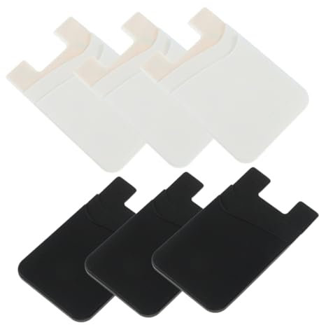 Sewroro 6 pezzi Adesivo per Smartphone Portacarte Sottile Silicone e per per Tenere e