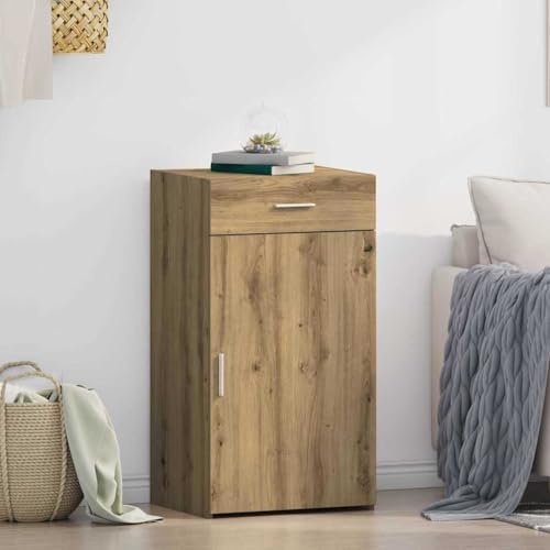 ULUYYUC Buffet Cuisine 50x42,5x93 cm Chêne Artisanal Bois d ingénierie Meuble de Rangement Cuisine avec tiroir et Porte Compact pour Salle à Manger Salon Bureau