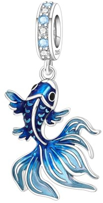 PANPOKI 925 Sterling Silber Meerestier Charms - Anhänger Kollektion (Delfin, Schildkröte, Fisch, Seestern) für Armbänder & Halsketten für Damen