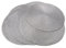 Tischmatten Ø 38cm, Set 6 Stück Helena (Silber) Platzsets Rund Silber Grau Tischsets Set Hitzebeständig Tisch Tischsets Waschbar