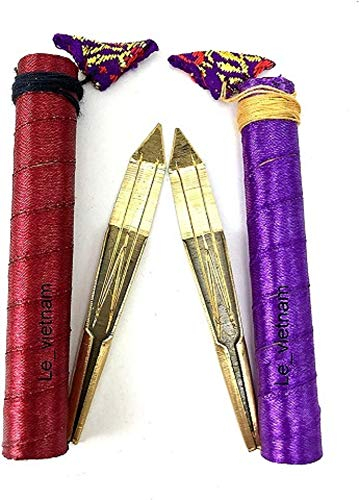 LOT VON 2 Triple Messing Kiefer Jude 's Mouth Harp Lippen Dan Moi Hmong Vietnamesisch Vietnam (zufällige Farbe) dmk2