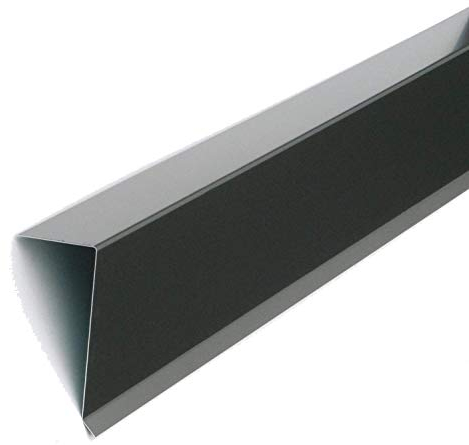 Ortgangblech Ortgangwinkel Winkel Ortblech 100 mm x 185 mm / 2000 mm lang Dach-Abschluss-Blech Dachrandblech Dach Kantblech Alu Anthrazit Grau (100mm x 185mm)