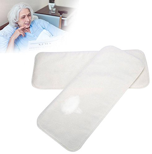 Wiederverwendbare Adult Windel, Waschbar Erwachsene Tasche Windelabdeckung eng Anliegende Einstellbare Windel Tuch für Inkontinenz Pflege Schützende Unterwäsche(2Pcs Diaper Insert Pad)