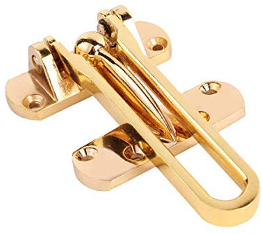 Tür Riegel Sicherheits Türriegel TÜRSICHERUNG Türkette Sicherheitskette Gold