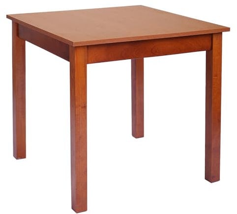 LIBEROSHOPPING.eu - LA TUA CASA IN UN CLIK Mesa de Madera Fija para Comedor Cocina Restaurante (80x80 cm, Cerezo Pierna Cuadrada)