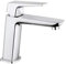 Mamoli - Miscelatore Bagno Monocomando per Lavabo, Bocca erogazione da 140 mm con scarico Click Clack, Cromato, Design Moderno, 100% Made in Italy, Flessibili Standard 3/8” (Lavabo Spartaco)