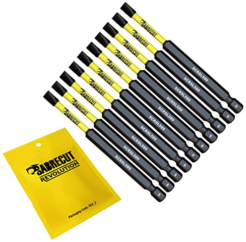 SabreCut 10pcs SCRSL589_10 89mm SL5 Impact Screwdriver Bits Heavy Duty | Forged precision tips and heat-treated torsion steel improve impact resistance, durability and reduce breakage