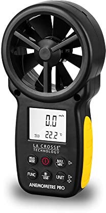 La Crosse Technology WS9501 Anemometer, Schwarz/Gelb