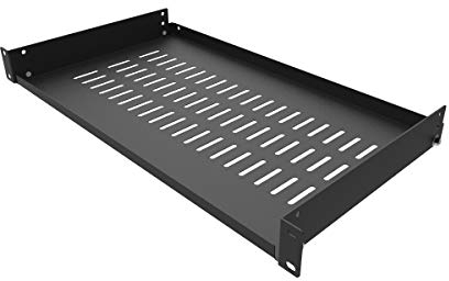 Jingchengmei 19-Zoll-1U-Cantilever-zerlegtes Server-Rack-Regal 10-Zoll-tief (1U10V, schwarz)