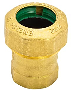 PE Rohr Verschraubung *MESSING Fitting Kupplung Winkel Klemmverbinder Muffe (Verschraubung 32 x 1 IG)