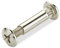 10 Stück SOTECH Hülsenschrauben CONNECT Ø 8 mm mit M6 Gewinde Verbindungsschraube mit Hülse Stahl vernickelt für Holzstärke 31-40 mm Schrankverbinder Kreuzschlitz PZ2 und Flachklinge Möbelverbinder
