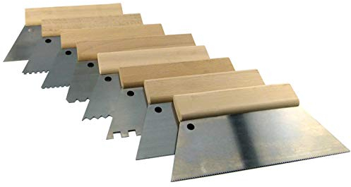 Schwan Kleberspachtel 180/250 mm, gezahnt/ungezahnt, Holzrücken Größen: A1-A5, B1-B4/S4, B11, C1-C5 (180 mm, A1)