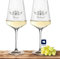 2X Leonardo Weißweinglas mit Namen oder Wunschtext graviert - PUCCINI - große 560ml Gläser - personalisierte Weingläser im Set als Geschenkidee für Paare, Eltern oder Hochzeit Motiv (Weinrebe)