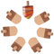 GORGECRAFT 15 STÜCK Unfertiges Holzspielzeug Blank Dreidel Holz Bereit Zum Dekorieren, Perfekt Für Chanukka-Partys