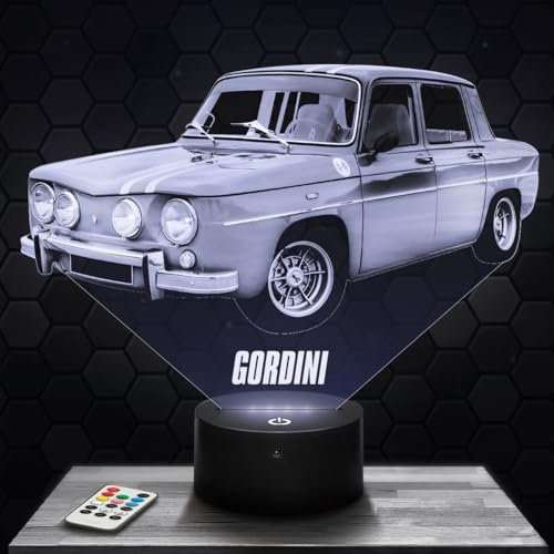 Tischlampe Gordini Auto Miniatur Sammlungsdekoration - Geschenkidee für Männer, Nachtlicht für Erwachsenen Schlafzimmer Deko - Originelles für Auto-Fans