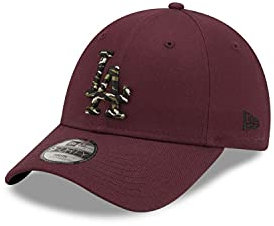 New Era - MLB Los Angeles Dodgers Wild Camo 9Forty Kids Strapback Cap - Weinrot Farbe Weinrot, Größe Youth (8-14 Jahre)