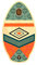 Skimboard SkimOne 37 95cm Navajaui Grün Orange Holz Wood