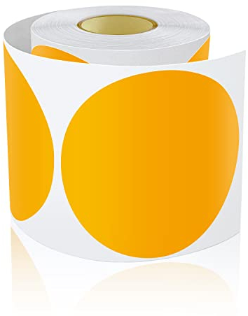 Meitaat 200 Stück Runde Aufkleber Groß 90mm Selbstklebend Klebepunkte Etiketten Farbkodierung kreise Sticker Wetterfest Orange
