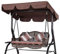 DUEYUN Swing Canopy Cover Replacement, 2 Seater Swing Chair Cover Set, Waterproof Anti-UV Heavy Duty Hammock Top Cover for Outdoors Garden(Size:164x114x15cm,Color:Coffee)
