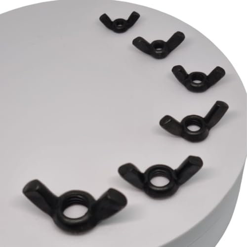 Black Stainless Steel WING Nuts M3 M4 M5 M6 M8 M10 - Pack of 6 pcs (M5)
