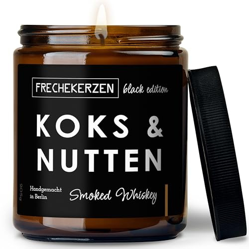 Lustige Deko Duftkerze mit Spruch für Männer & Frauen | Handgemacht aus Sojawachs | In Geschenkbox | Valentinstag Gast Geschenk Idee Freundschaft Freund Papa Mann Schwester BFF |Whiskey