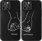 Cavka Schwarze passende Handyhüllen, kompatibel mit iPhone Xs, iPhone X, iPhone 10 für Paare, BF GF Cover Set, niedliche Hände, Pinky Promise für Ihn, Freund, Freundin, Valentinstag, Seelenverwandter