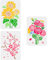 FINGERINSPIRE 3 Stück Sonnenblumen Malschablone 21x29.7cm Wiederverwendbare Rosen Schablone Kirschblüten Schablone Für Dekoration Frühling Sommer Natur Blumen Schablone Für Wandmöbel Malerei