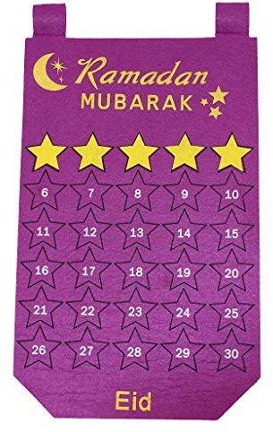 Ramadan Kalender Kinder Befüllt,Ramadan Dekorationen,Ramadan Kalender,Eid Kalender Aktivities für Kinder mit 30 wiederverwendbaren SternensEid Gifts Ramadan Decorations