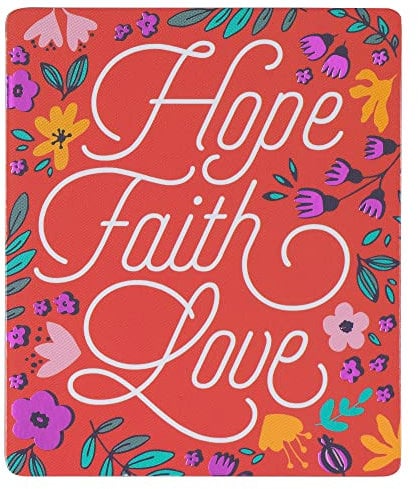 Christian Art Gifts Floral Inspirational Girls & Womens Religious Fridge Magnet: Hope, Faith, Love