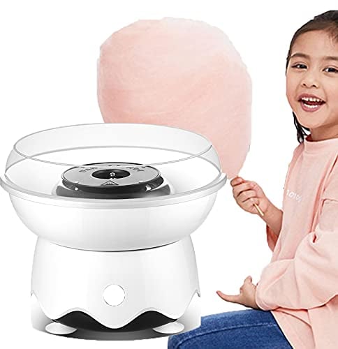 Cotton Candy Maker for Kids Mini Electric DIY Sweet Cotton Candy Machine, Portable Cotton Sugar Floss Machine, Best Gift for Children (White)